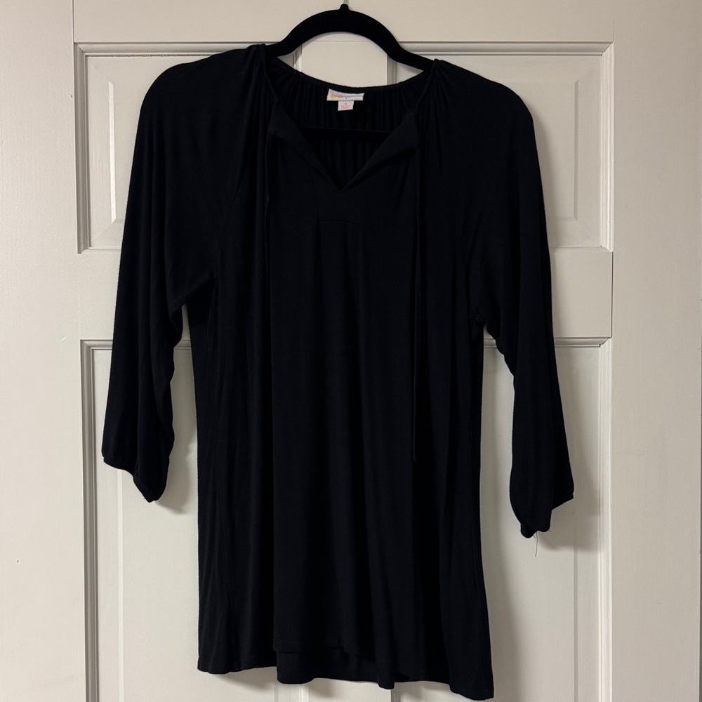 Lularoe Debra • Black Peasant Top - Picture 2 of 6